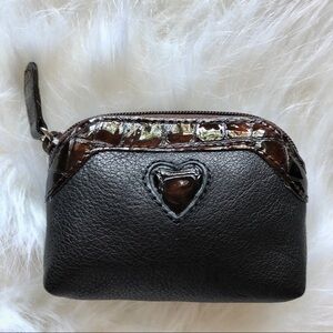 NEW Brighton Chocolate Brown Leather Change Purse